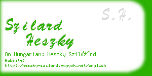 szilard heszky business card